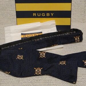 Rugby Ralph Lauren Navy and Gold Bow Tie